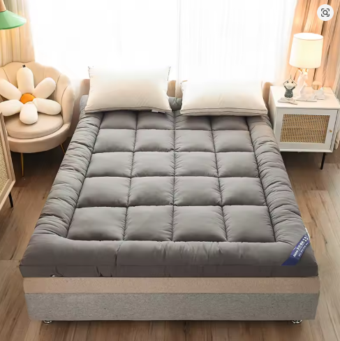 Quilted Mattress Topper - Gray